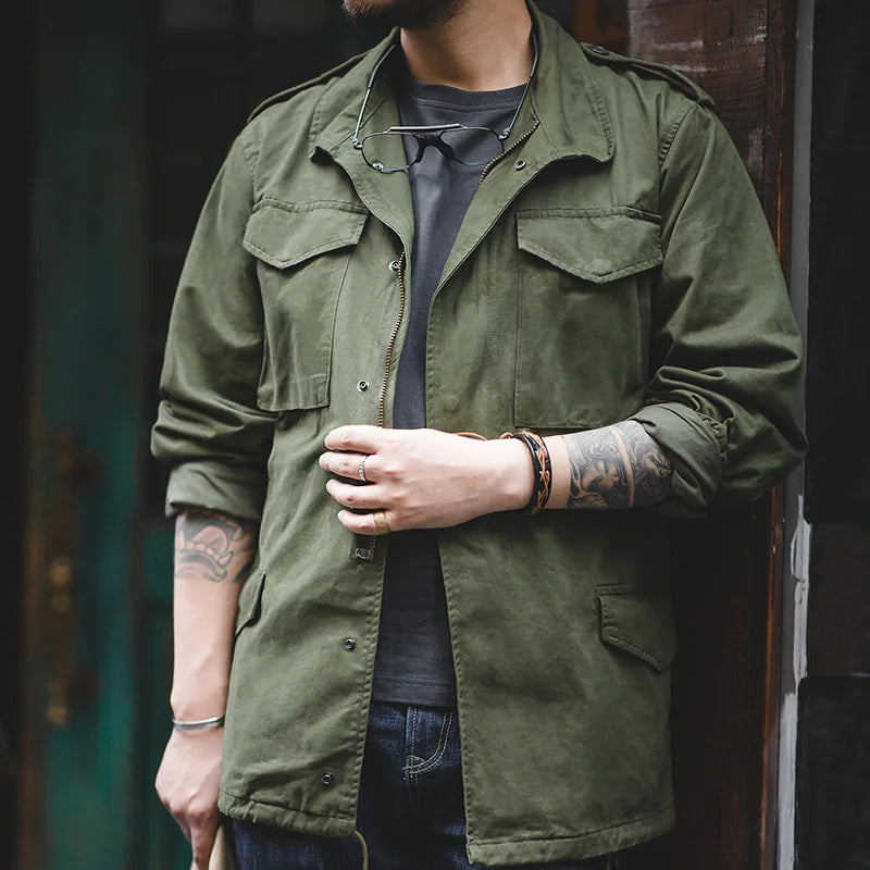 Premium Cotton Vintage Military Jacket