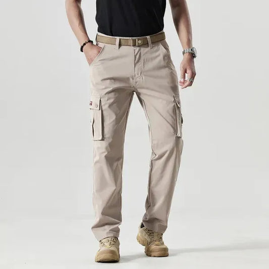 Men's Straight Leg Cargo Trousers – Alfred - Khaki