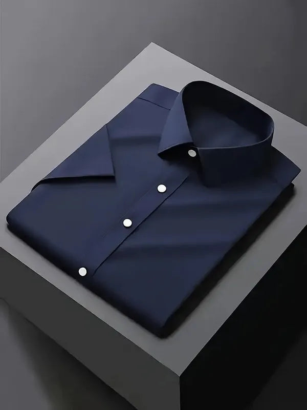 Men's Slim Fit Formal Shirt – Aurelius - Navy Blue 2