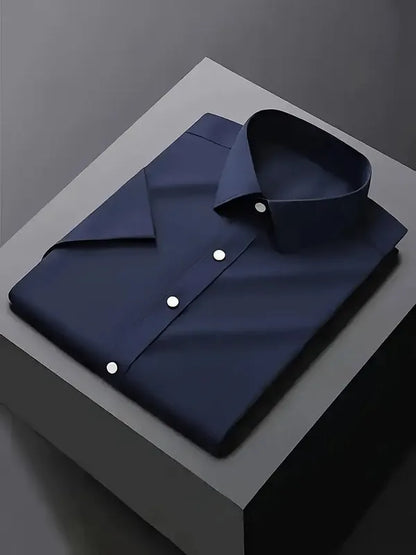 Men's Slim Fit Formal Shirt – Aurelius - Navy Blue 2