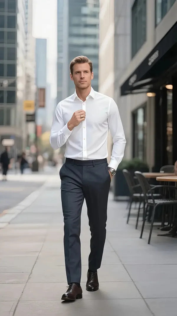 Men's Slim Fit Formal Shirt – Aurelius - White