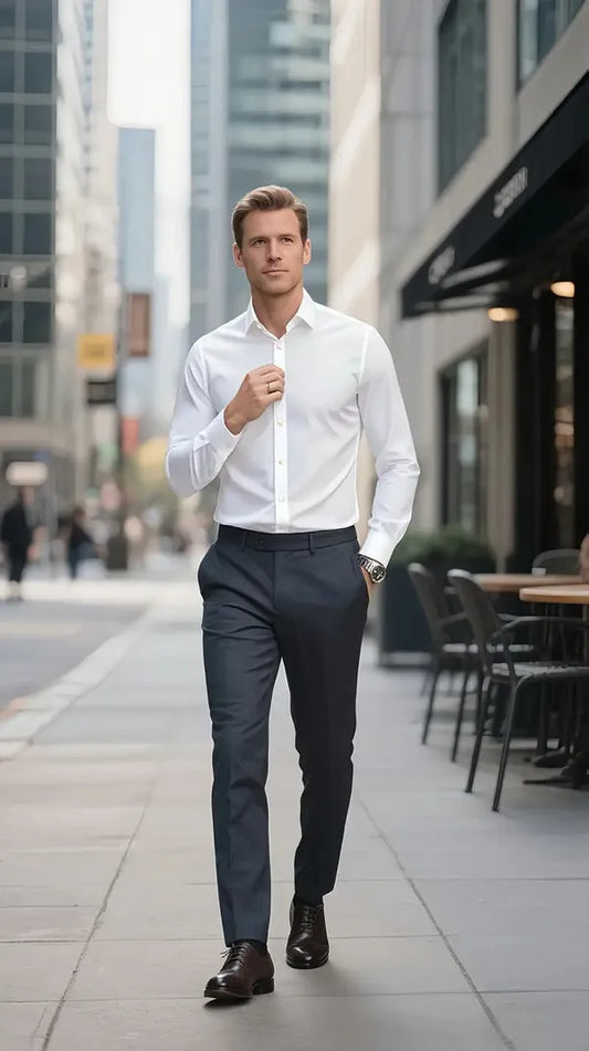 Men's Slim Fit Formal Shirt – Aurelius - White