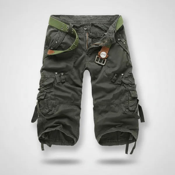 Men's Knee-Length Cargo Shorts – Brent - Army Green
