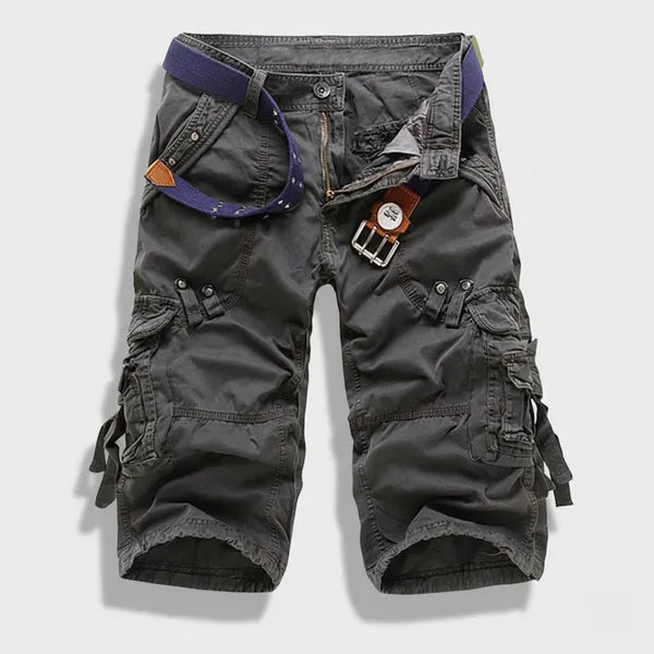 Men's Knee-Length Cargo Shorts – Brent - Dark Gray