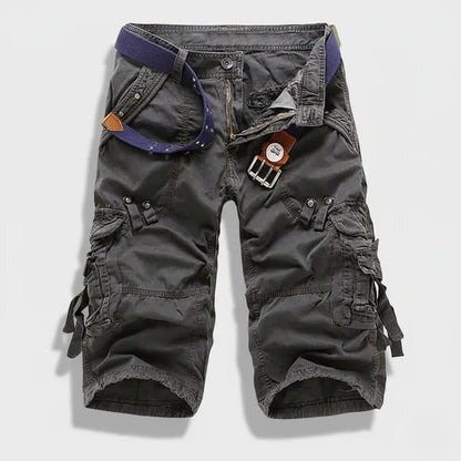 Men's Knee-Length Cargo Shorts – Brent - Dark Gray