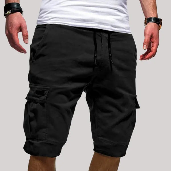 Men's Stretch Urban Cargo Shorts – Dinu - Black