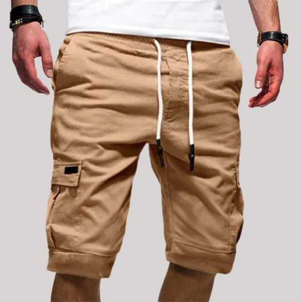 Men's Stretch Urban Cargo Shorts – Dinu - Khaki