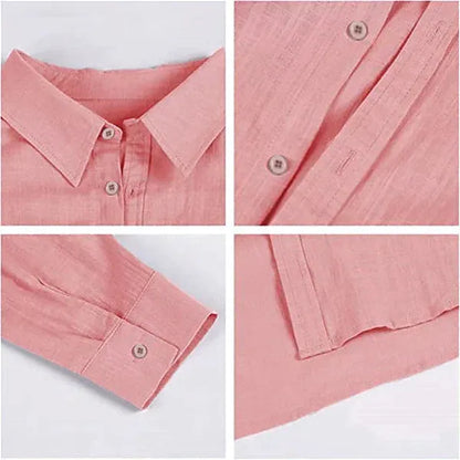 Men's Lightweight Long Sleeve Summer Shirt – Eberhard - Pink 4