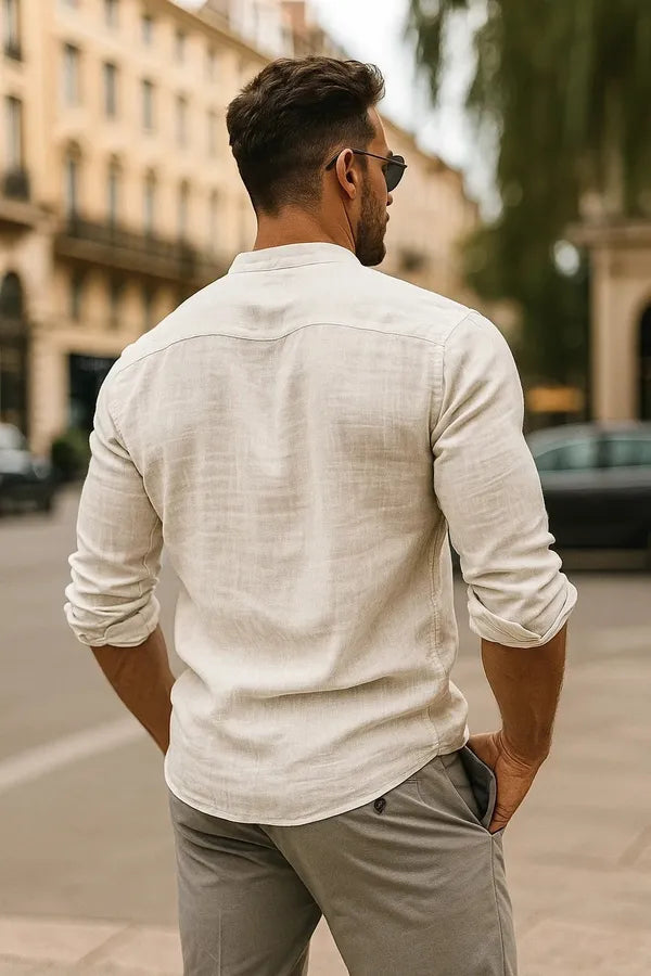 Men's Relaxed Long Sleeve Casual Shirt – Felix - Default Title 3