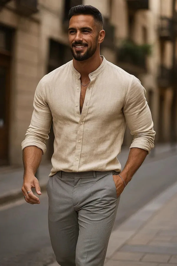Men's Relaxed Long Sleeve Casual Shirt – Felix - Default Title 5