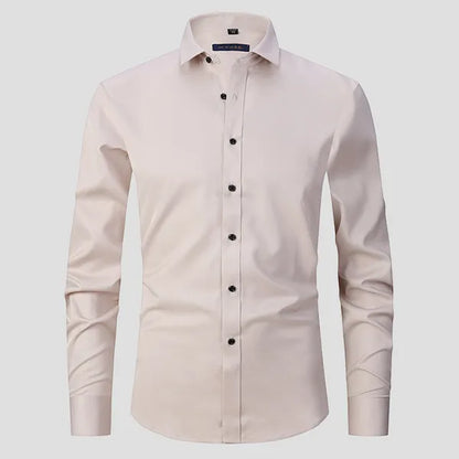 Men's Everyday Button-Up Shirt – Flavio - Beige