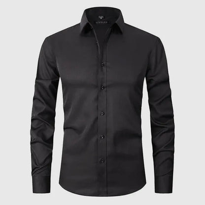 Men's Everyday Button-Up Shirt – Flavio - Black