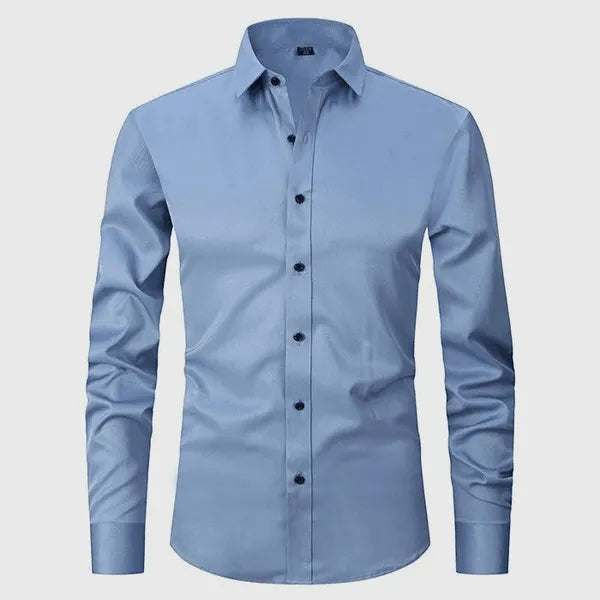 Men's Everyday Button-Up Shirt – Flavio - Blue