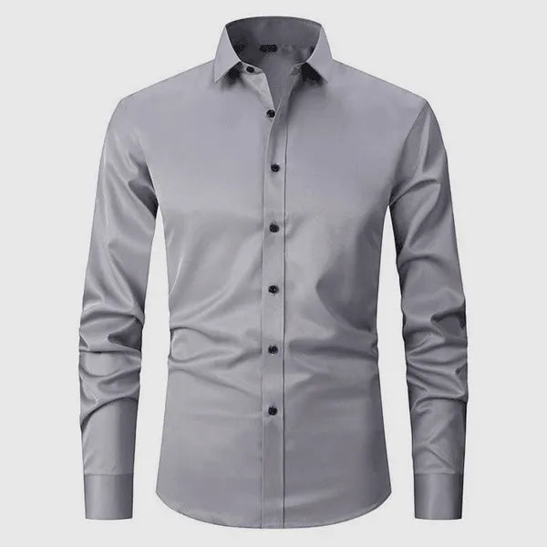 Men's Everyday Button-Up Shirt – Flavio - Gray