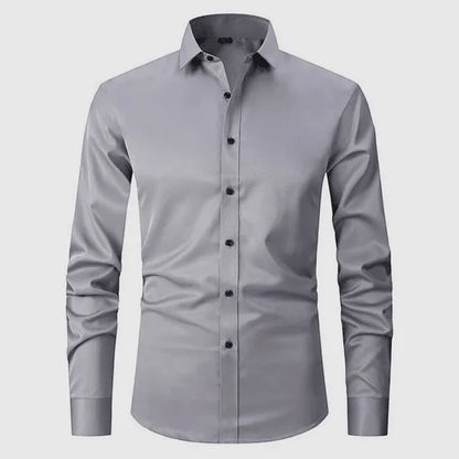 Men's Everyday Button-Up Shirt – Flavio - Gray