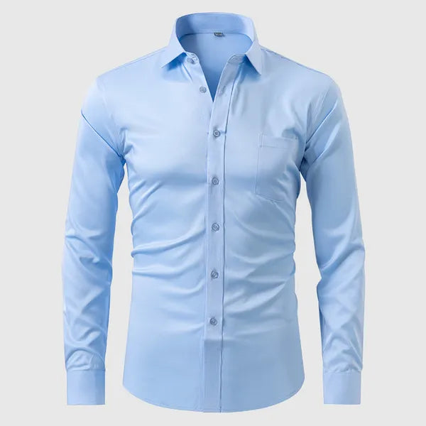 Men's Everyday Button-Up Shirt – Flavio - Light Blue