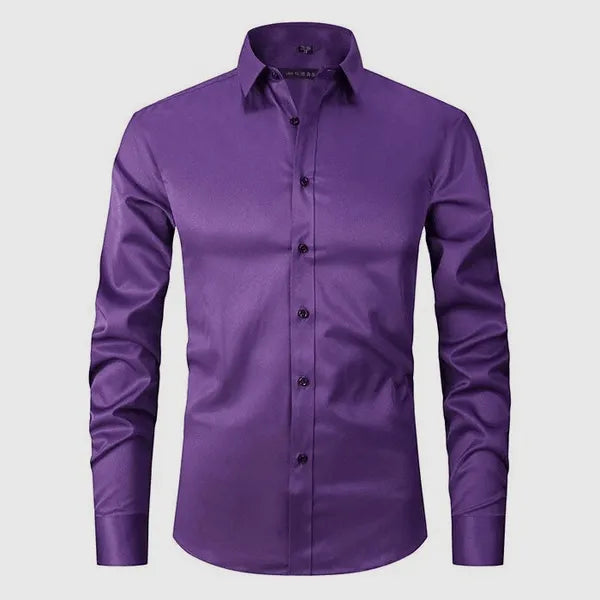 Men's Everyday Button-Up Shirt – Flavio - Purple