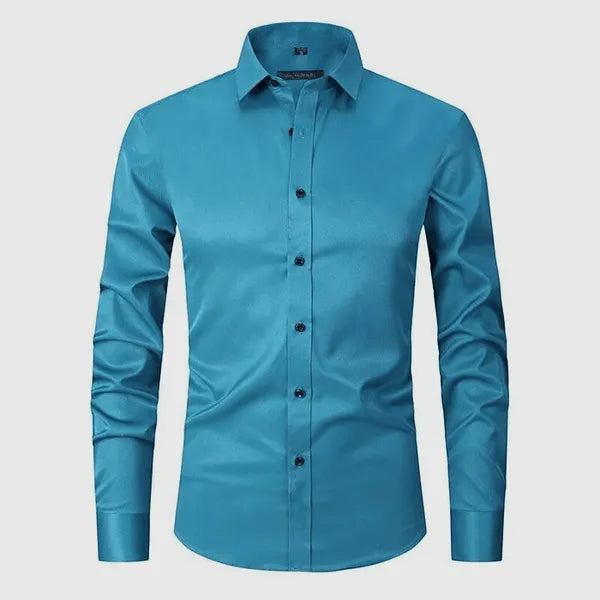 Men's Everyday Button-Up Shirt – Flavio - Turquoise