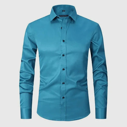 Men's Everyday Button-Up Shirt – Flavio - Turquoise
