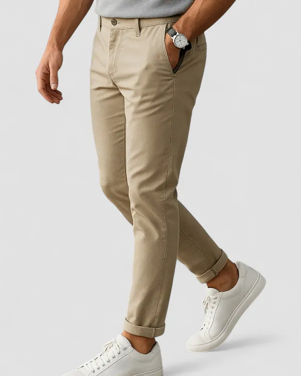 Men's Slim Fit Casual Trousers – Frederick - Beige 2