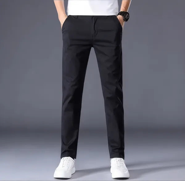 Men's Slim Fit Casual Trousers – Frederick - Black