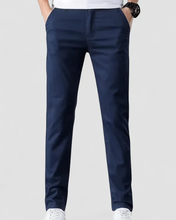 Men's Slim Fit Casual Trousers – Frederick - Navy Blue 2