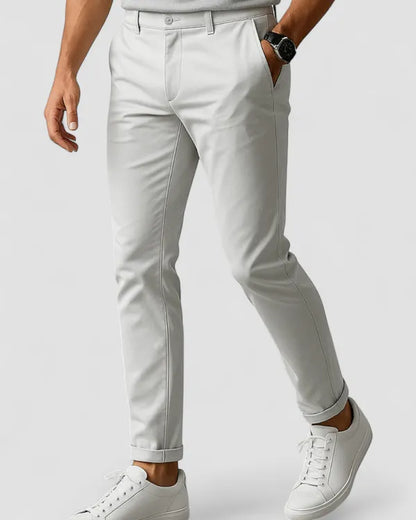 Men's Slim Fit Casual Trousers – Frederick - White