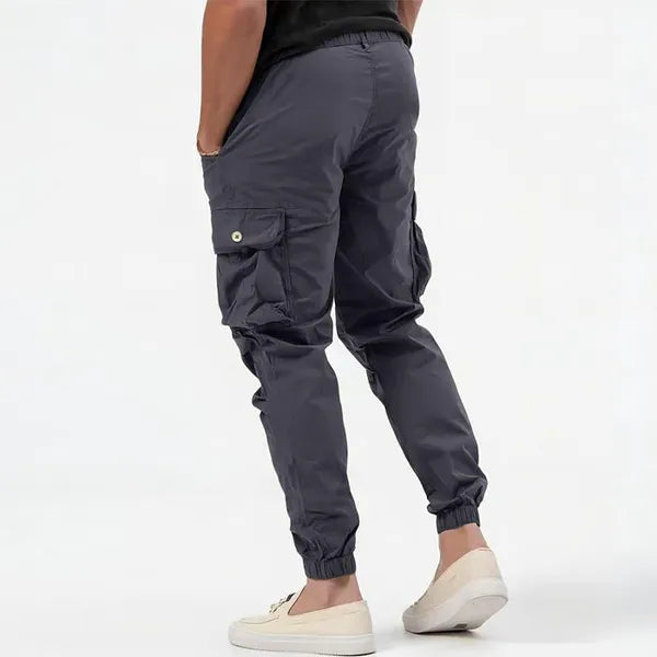 Men's Tactical Multi-Pocket Cargo Joggers – George - Gray 2