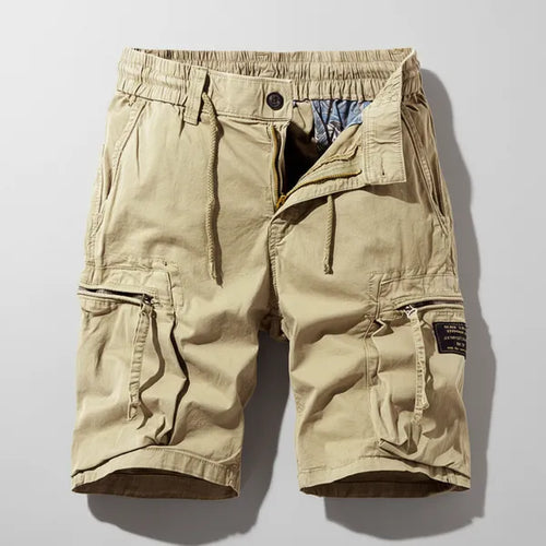 Men's Combat Work Cargo Shorts – Henrik - Khaki