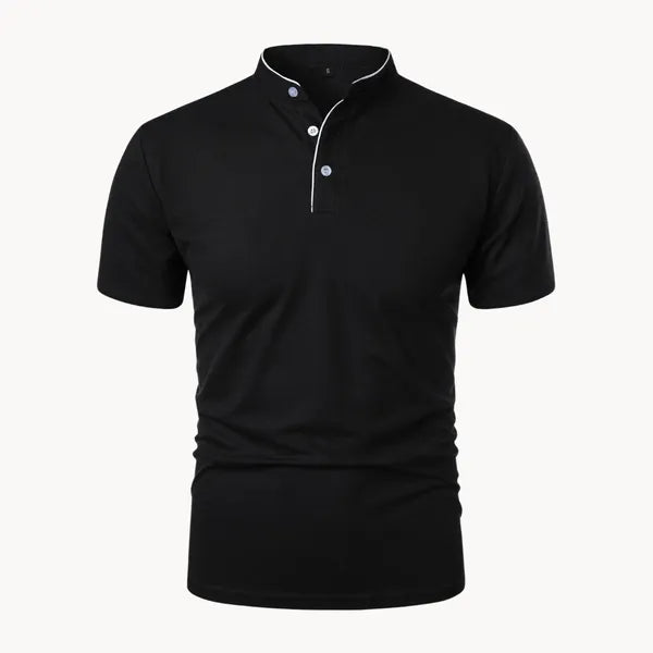 Men's Everyday Short Sleeve Polo Shirt – Ian - Black
