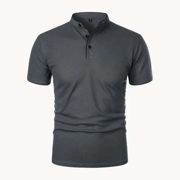 Men's Everyday Short Sleeve Polo Shirt – Ian - Dark Gray