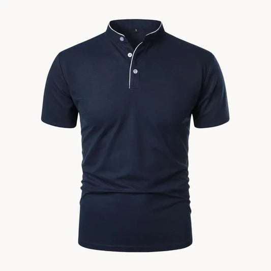 Men's Everyday Short Sleeve Polo Shirt – Ian - Navy Blue