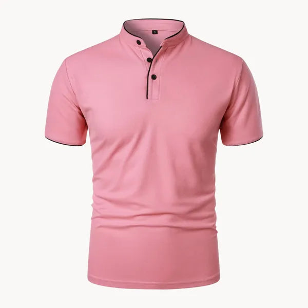 Men's Everyday Short Sleeve Polo Shirt – Ian - Pink