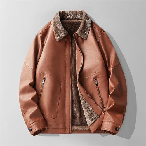 Elion Premium Leather Jacket with Fur Interior