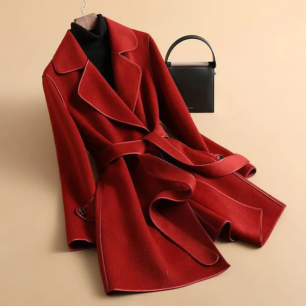 Tivara Wool-Blend Belted Trench Coat - view 11