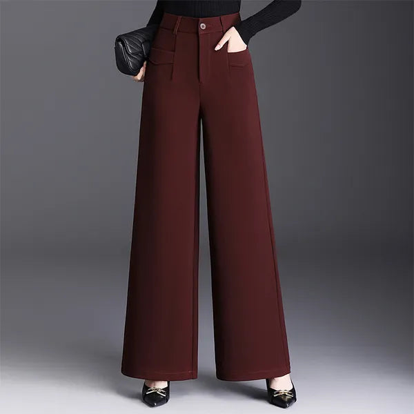 Amra high-waist wide-leg tailored trousers