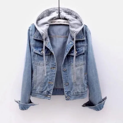 Syla Denim Jacket — Detachable Hood & Fleece Lined - view 9
