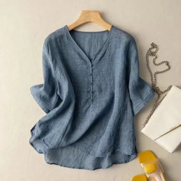 Mayla Linen Blouse - view 9
