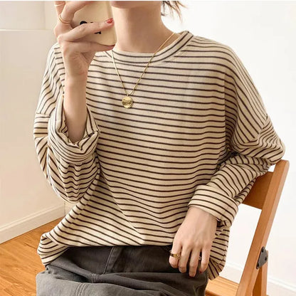 Rebecca Long-Sleeve Striped Cotton Shirt - view 10