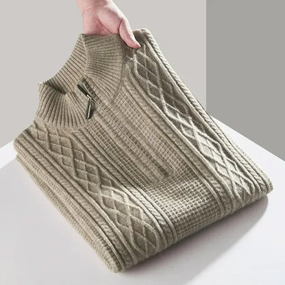 Heaver Cable-Knit Quarter-Zip Sweater - view 6