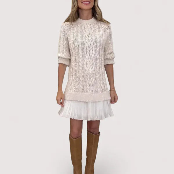Savina Knit Everyday Dress layered knit look