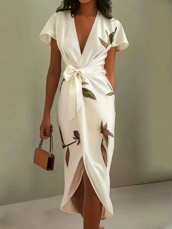 Callista Wrap Dress With Tie Belt – view 10