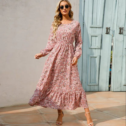 Myrel Floral Tiered Chiffon Maxi Dress - view 11