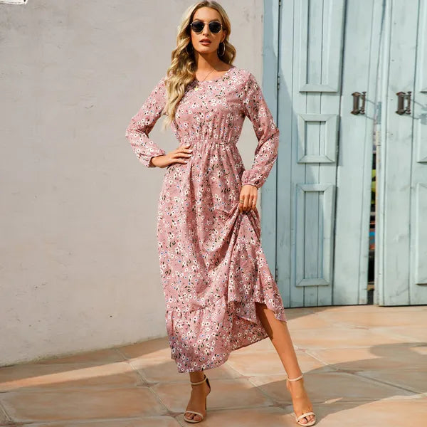 Myrel Floral Tiered Chiffon Maxi Dress - view 12
