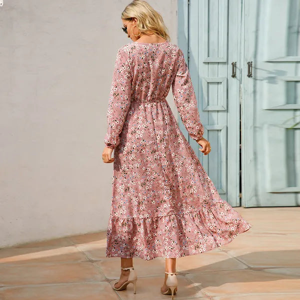 Myrel Floral Tiered Chiffon Maxi Dress - view 13