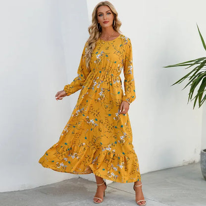 Myrel Floral Tiered Chiffon Maxi Dress - view 14