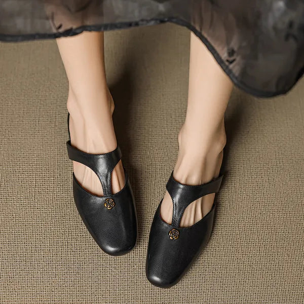 Roslyn Premium Leather T-Strap Mules - view 15