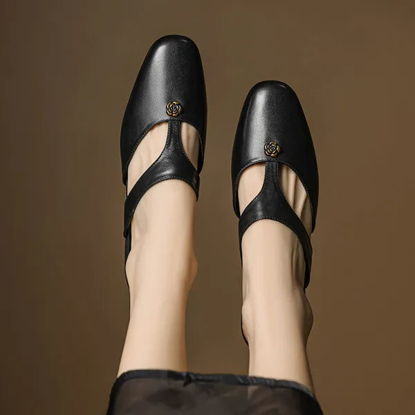 Roslyn Premium Leather T-Strap Mules - view 16