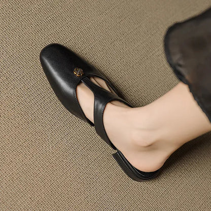 Roslyn Premium Leather T-Strap Mules - view 18