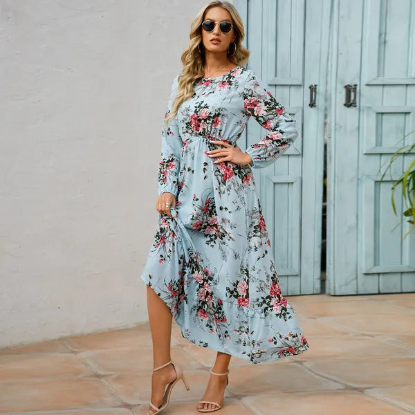 Myrel Floral Tiered Chiffon Maxi Dress - view 18